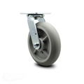 Service Caster 8 Inch Thermoplastic Rubber Wheel Swivel Caster with Ball Bearing SCC-30CS820-TPRBD